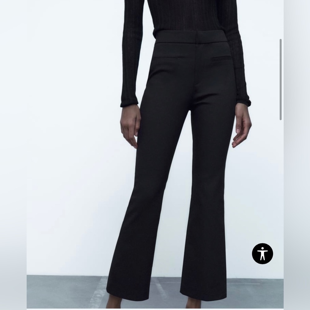 Zara Cropped Flare Dress Pants